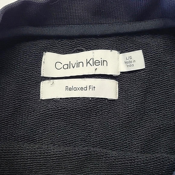 Calvin Klein Black Longsleeve Sweater Relaxed Fit Crewneck Sweatshirt Men’s L - Picture 3 of 6
